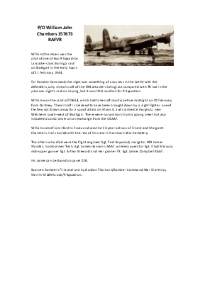 A preview of a PDF biography for Chambers, William John